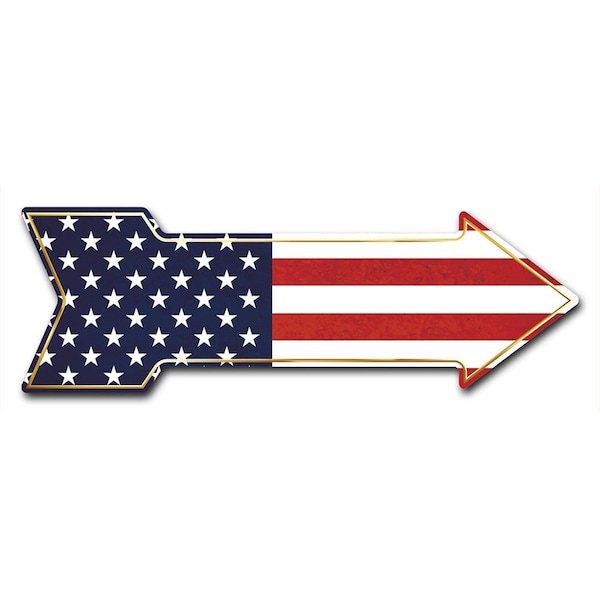 American Flag Arrow Decal Funny Home Decor 36in Wide